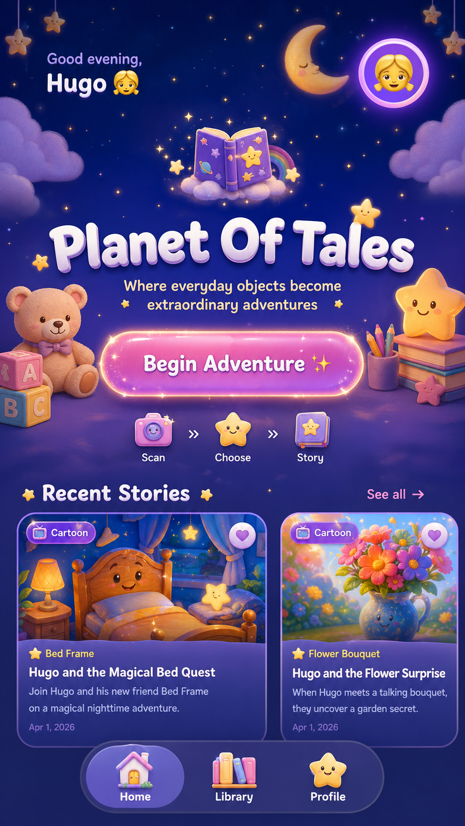 Planet Of Tales home screen